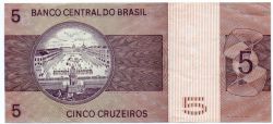 C134 - 5 Cruzeiros - Dom Pedro I - Data: 1973 - Estado de Conservação: Soberba/Flor (Sob/Fe)