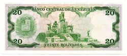Venezuela - 1981 - 20 Bolivares  - Cédula Estrangeira - Flor de Estampa 