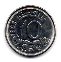 1993 - 10 Cruzeiros Reais - Tamanduá - Moeda Brasil - Estado de Conservação: Soberba ou Superior