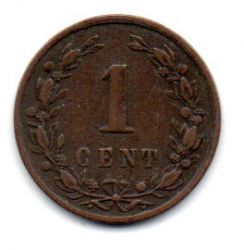 Holanda - 1878 - 1 Cent - 19mm