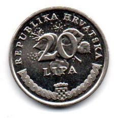 Croácia - 2007 - 20 Lipa - 18,5mm - Sob