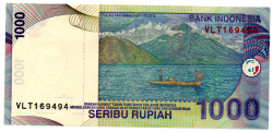 Indonésia - 1000 Rupias - Cédula Estrangeira - Flor de Estampa