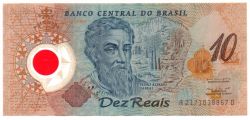 C332 - 10 Reais - Data: 2001 - Polímero - Pedro Álvares Cabral - Comemorativa 500 Anos Descobrimento do Brasil - Estado de Conservação: Muito Bem Conservada (MBC)