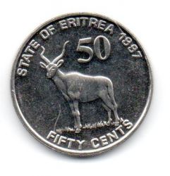 Eritreia - 1997 - 50 Cents - Sob/Fc