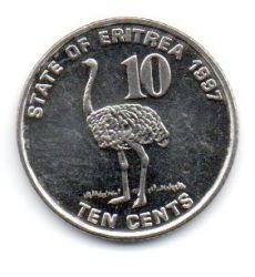Eritreia - 1997 - 10 Cents - Sob/Fc