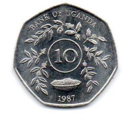 Uganda - 1987 - 10 Shillings - Sob/Fc