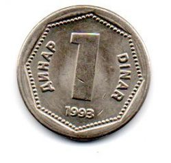 Iugoslávia - 1993 - 1 Dinar - Sob/Fc