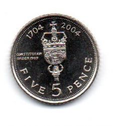 Gibraltar - 2004 - 5 Pence - Sob/Fc