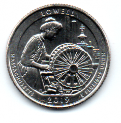 Estados Unidos - 2019D - 25 Cents - (Lowell National Historical Park, Massachusetts) - National Park Quarter Dollar - Fc