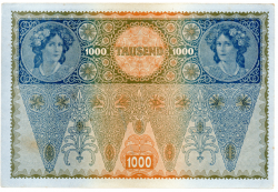 1919 - 1000 Kronen - Carimbo (DEUTSCHÖSTERREICH - Áustria Alemã) - GRANDE - Cédula Áustria