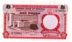Nigéria - 1 Pound - Cédula Estrangeira