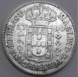 1790 - 160 Réis - Coroa Baixa - Moeda Brasil Colônia