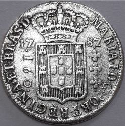 1787 - 160 Réis - Coroa Alta - Moeda Brasil Colônia
