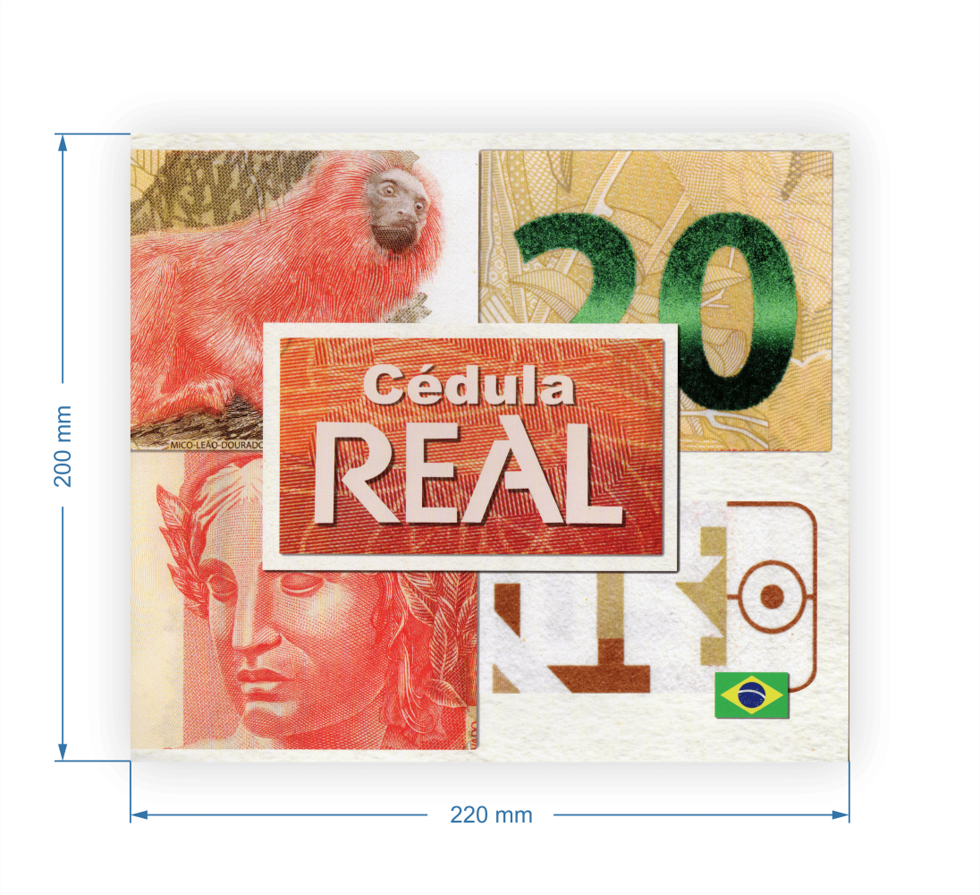 Numis Market Folder para Cédula de 20 Reais 2ª Família (NÃO INCLUSO CÉDULA)