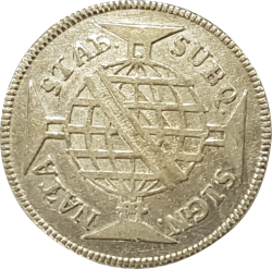 1790 - 160 Réis - Coroa Alta - Prata - Moeda Brasil Colônia