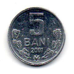 Moldávia - 2001 - 5 Bani - Sob/Fc