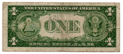 Estados Unidos - 1935D - 1 Dollar - Selo Azul - Bc / Rasura lápis