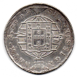 1819R - 960 Réis - Prata - Patacão - Moeda Brasil Reino