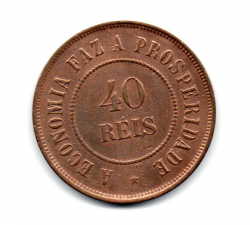 1909 - 40 Réis - Moeda Brasil