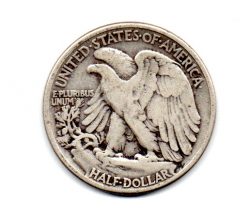 Estados Unidos - 1943 - 50 Cents - Half Dollar - Walking Liberty - Prata .900 - Aprox. 12.5g - 30,6mm