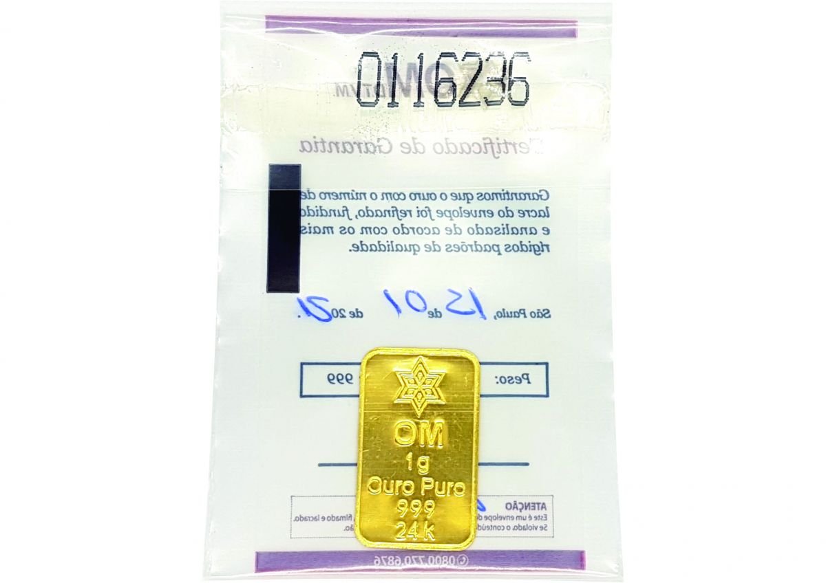 Numis Market Ouro Barra De 1g Ouro Puro 24k 999 1 Grama