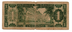 Paraguai - 1 Guarani - Cédula Estrangeira - Regular (R)