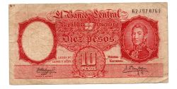 Argentina - 10 Pesos - Cédula Estrangeira - Bc