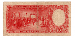 Argentina - 10 Pesos - Cédula Estrangeira - Bc