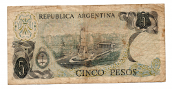 Argentina - 5 Pesos - Cédula Estrangeira - Bc