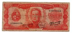 Uruguai - 100 Pesos - Cédula Estrangeira - R
