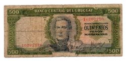 Uruguai - 500 Pesos - Cédula Estrangeira - R