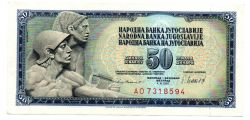 Iugoslávia - 50 Dinara - Cédula Estrangeira