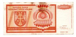 Croácia - 500.000.000 Dinara - Cédula Estrangeira - Bc