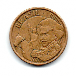 2001 - 10 Centavos - ERRO: Cunho Trincado - Moeda Brasil