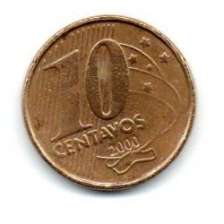 2000 - 10 Centavos - ERRO: Duplicação (Na palavra "Brasil" - Deslocado) - Moeda Brasil