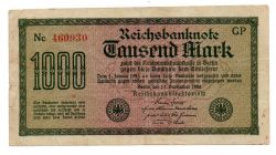 Alemanha - 1922 -  1000 Mark - Cédula Estrangeira