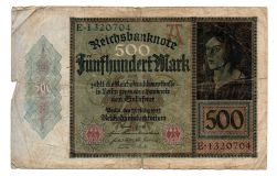 Alemanha - 1922 - 500 Mark - Cédula Estrangeira