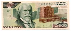 México - 2000 Pesos - Cédula Estrangeira