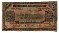 Paraguai - 1923 - 5 Pesos Fuertes - Cédula Estrangeira