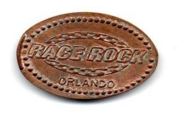 Moeda Alongada - Souvenir Race Rock Orlando - Pressed Penny / Smashed Penny