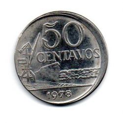 1978 - 50 Centavos - ERRO: Disco Descentralizado (Boné) - Moeda Brasil