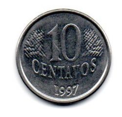 1997 - 10 Centavos - ERRO: Cunho Marcado (Data "Vazada") - Moeda Brasil