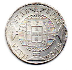 1819R - 960 Réis - Prata - Patacão - Moeda Brasil Reino