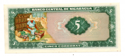 Nicarágua - 5 Córdobas - Cédula Estrangeira