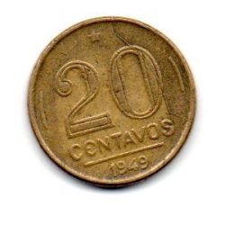 1949 - 20 Centavos - ERRO: Cunho Rachado - Moeda Brasil