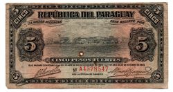 Paraguai - 5 Pesos Fuertes - Cédula Estrangeira