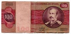 C145 - 100 Cruzeiros - Série Baixa A00056 - Floriano Peixoto - Data: 1970 - BC