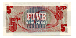 Reino Unido - 5 New Pence - Cédula Estrangeira