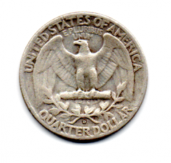 Estados Unidos - 1953D - 25 Cents - Quarter Dollar -  Prata .900 - Aprox 6,25 g -  24,3 mm