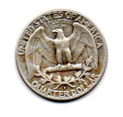 Estados Unidos - 1958D - 25 Cents - Quarter Dollar -  Prata .900 - Aprox 6,25 g -  24,3 mm